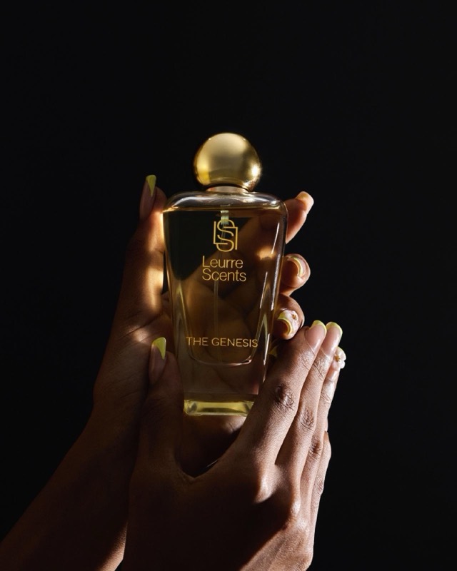 The Genesis bottle held up to the light